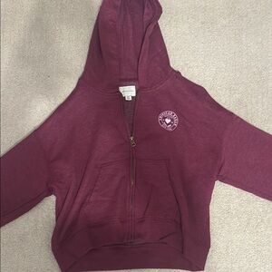 American Eagle Maroon Hoodie Jacket
